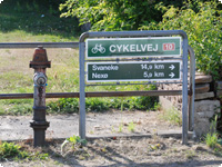 daenemark, fahrrad, radweg, schild