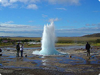 Skantravel.de geysir, island, skandinavien