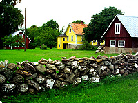 Skantravel.de dorf, haeuser, schweden, skandinavien